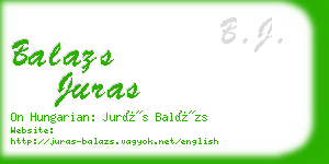 balazs juras business card